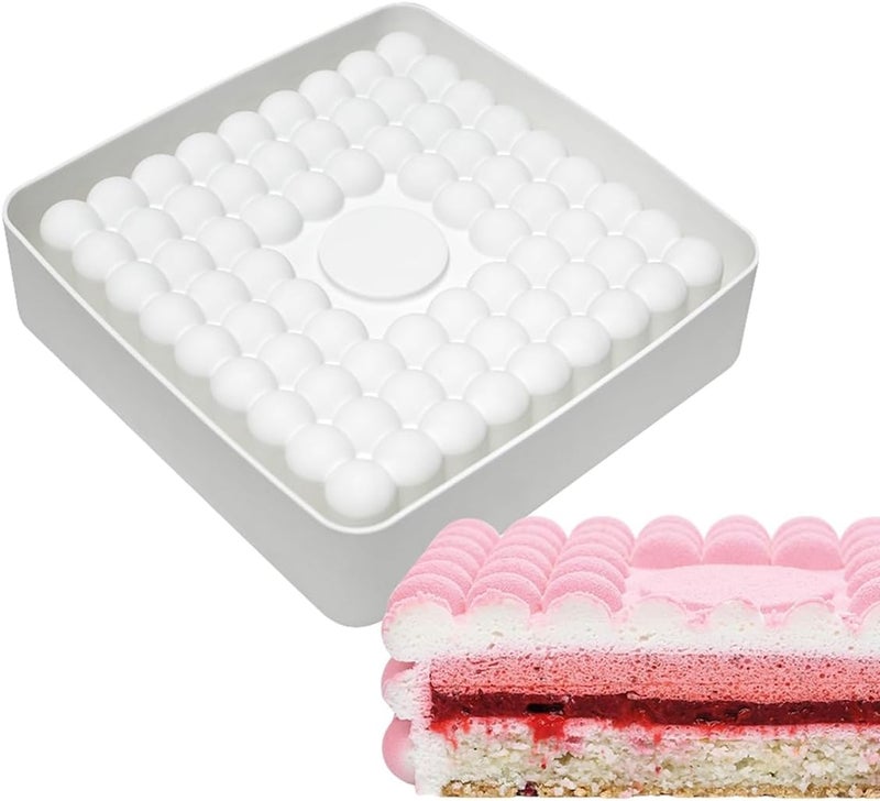 TUKE Square Shaped Silicone Mold Soap Silicone Molds Cake Fondant Baking Molds for Baking Chocolate French Dessert Candy Ice Cube Soap (Square K) - Image 4